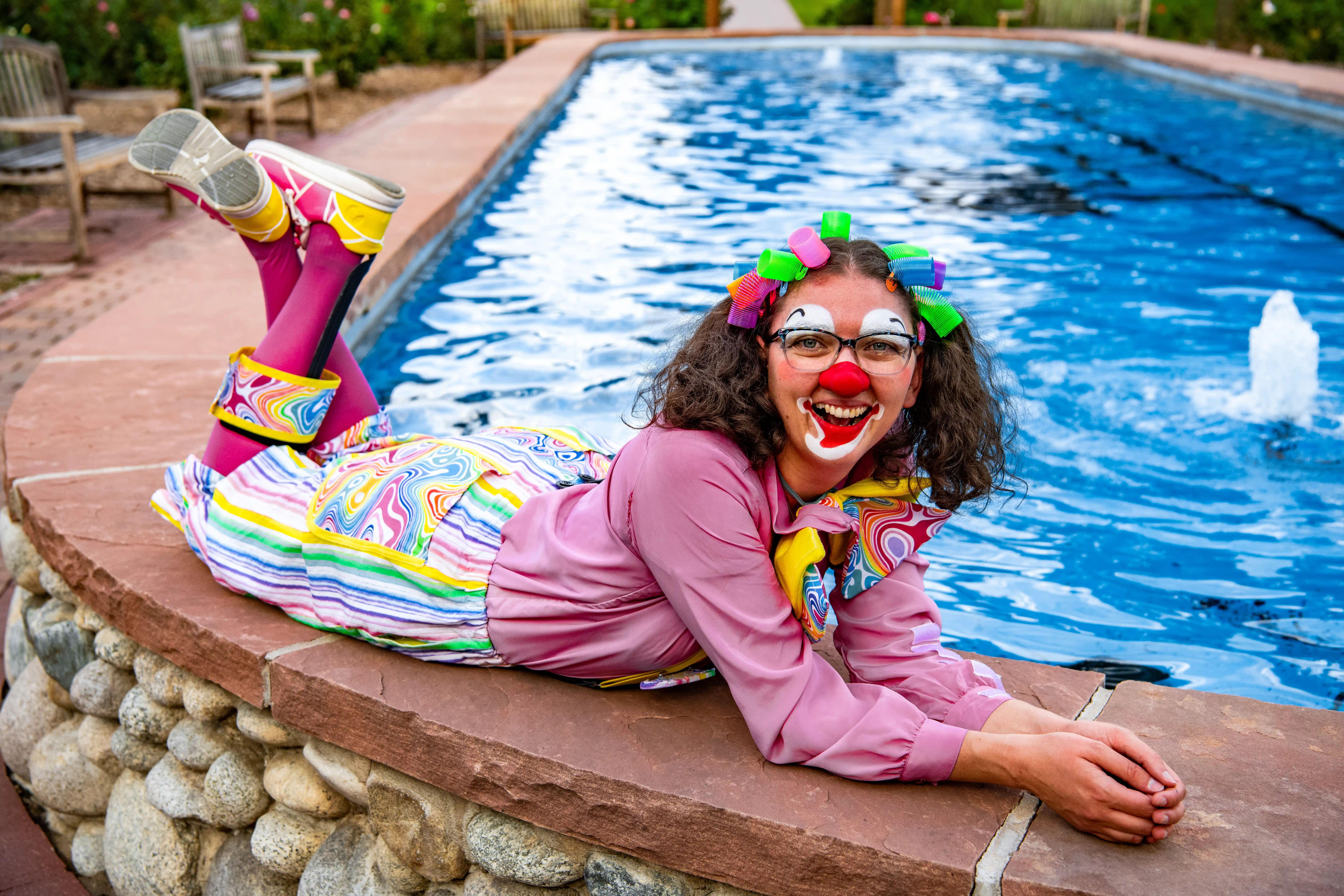 Boing the Clown pool party